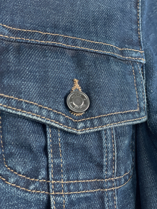 Gucci by Tom Ford SS02 Epaulettes Dark Denim Trucker Jacket – photo 15