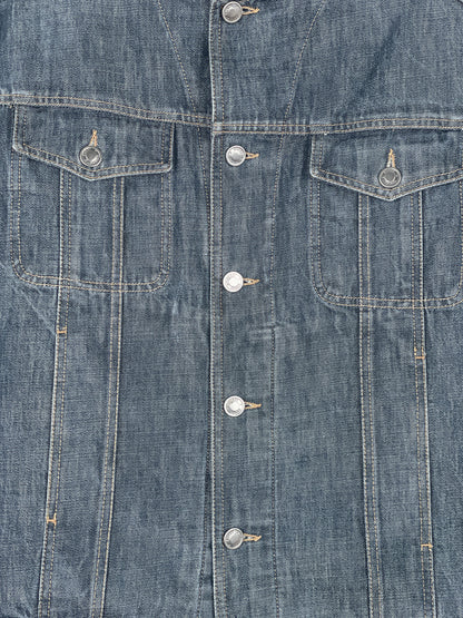 Gucci by Tom Ford SS02 Epaulettes Dark Denim Trucker Jacket