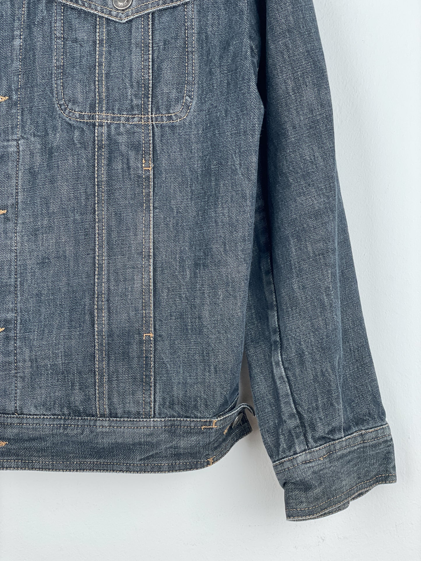 Gucci by Tom Ford SS02 Epaulettes Dark Denim Trucker Jacket