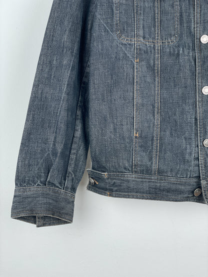 Gucci by Tom Ford SS02 Epaulettes Dark Denim Trucker Jacket