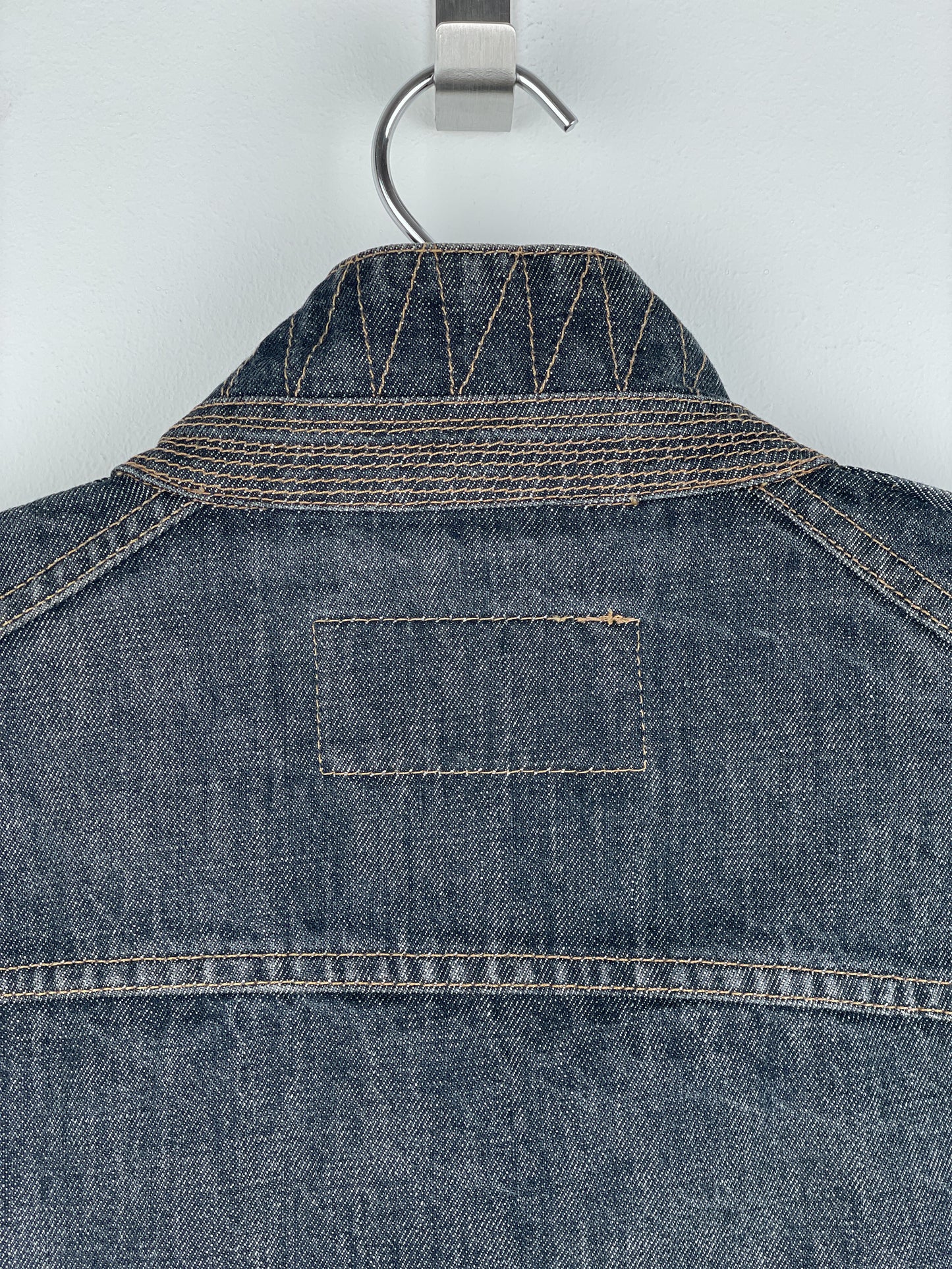 Gucci by Tom Ford SS02 Epaulettes Dark Denim Trucker Jacket