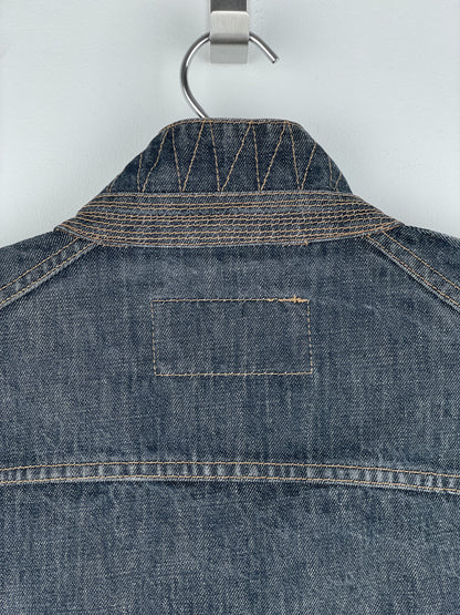 Gucci by Tom Ford SS02 Epaulettes Dark Denim Trucker Jacket