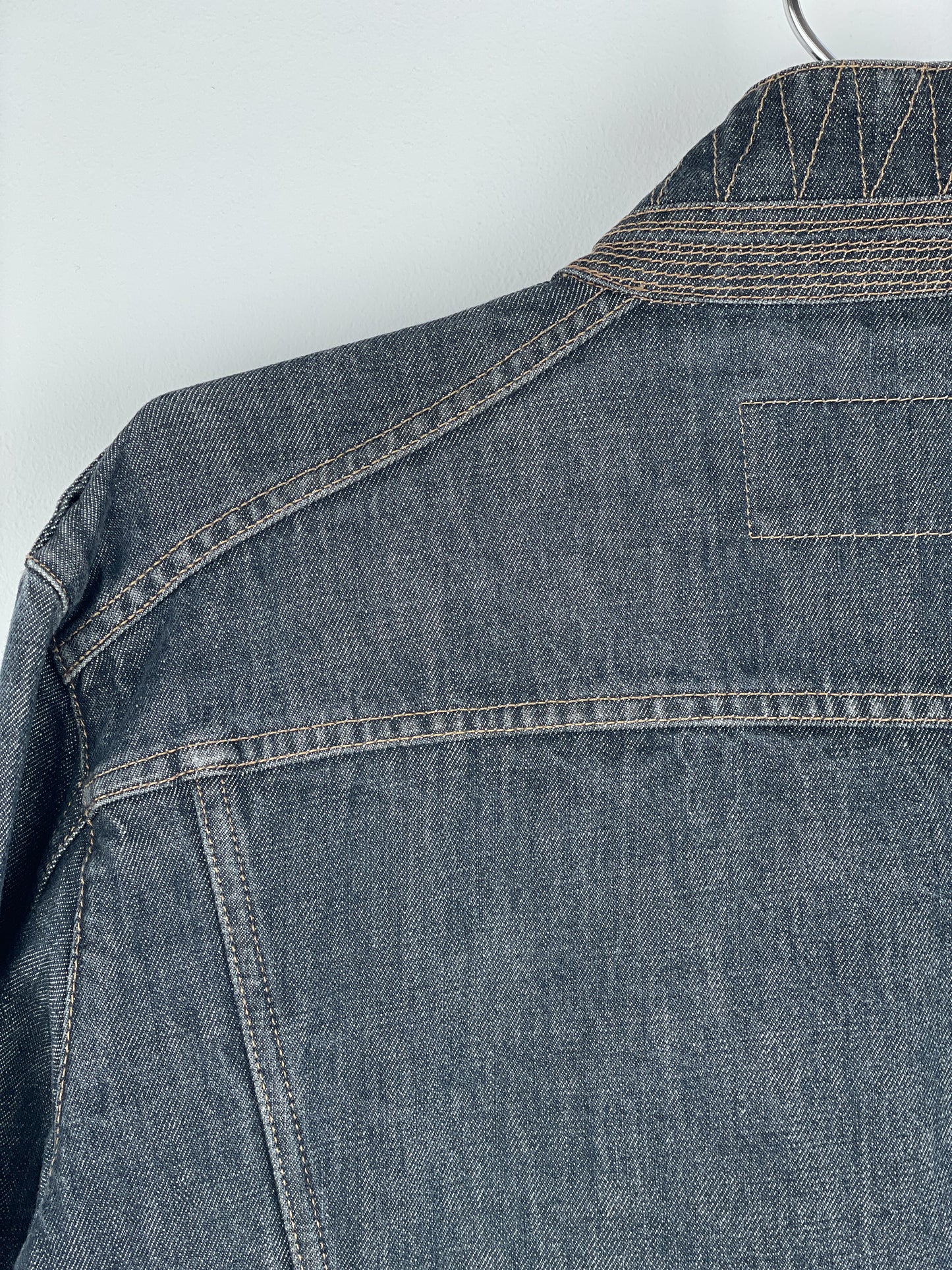 Gucci by Tom Ford SS02 Epaulettes Dark Denim Trucker Jacket