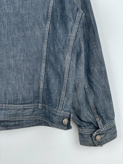 Gucci by Tom Ford SS02 Epaulettes Dark Denim Trucker Jacket