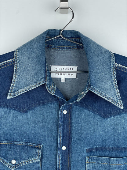 Maison Margiela SS22 Deconstructed Western Denim Button-Up Shirt