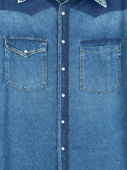 Maison Margiela SS22 Deconstructed Western Denim Button-Up Shirt