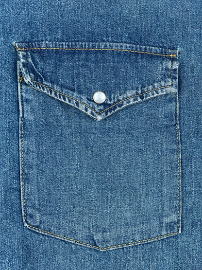 Maison Margiela SS22 Deconstructed Western Denim Button-Up Shirt
