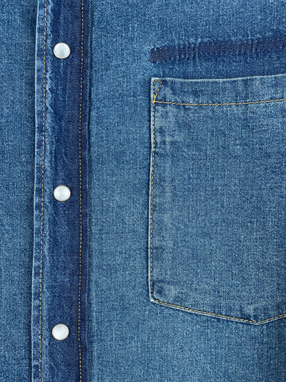 Maison Margiela SS22 Deconstructed Western Denim Button-Up Shirt