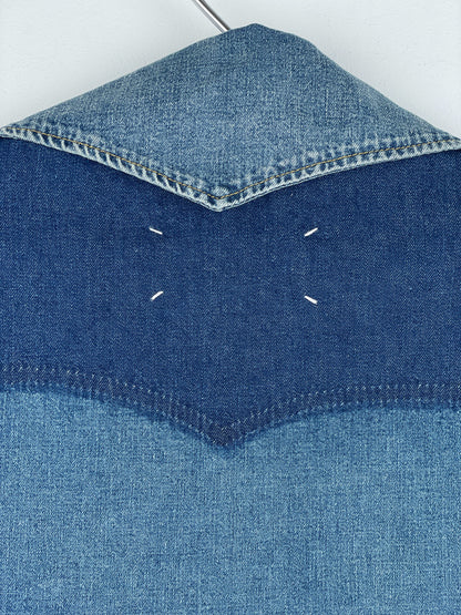 Maison Margiela SS22 Deconstructed Western Denim Button-Up Shirt