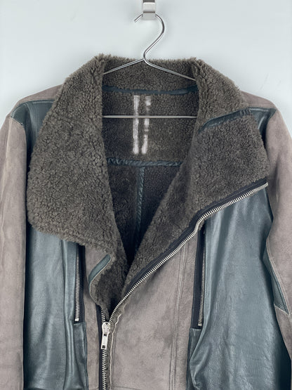 Rick Owens Sample Shearling Leather Coat