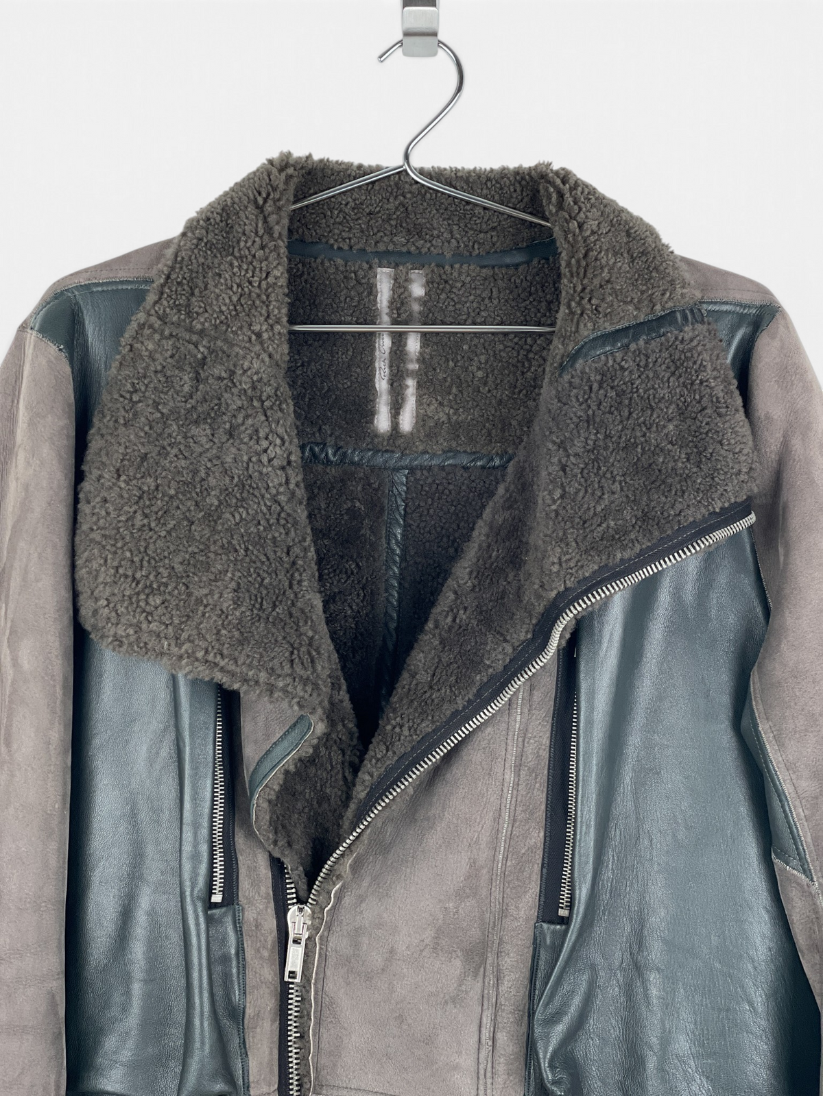 Rick Owens Sample Shearling Leather Coat
