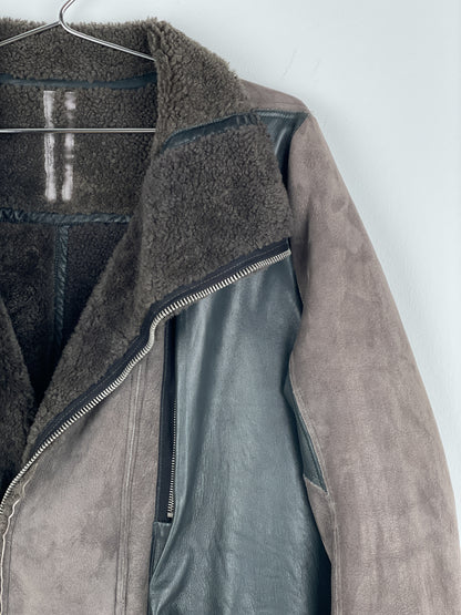 Rick Owens Sample Shearling Leather Coat