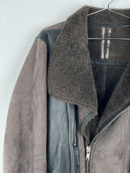 Rick Owens Sample Shearling Leather Coat