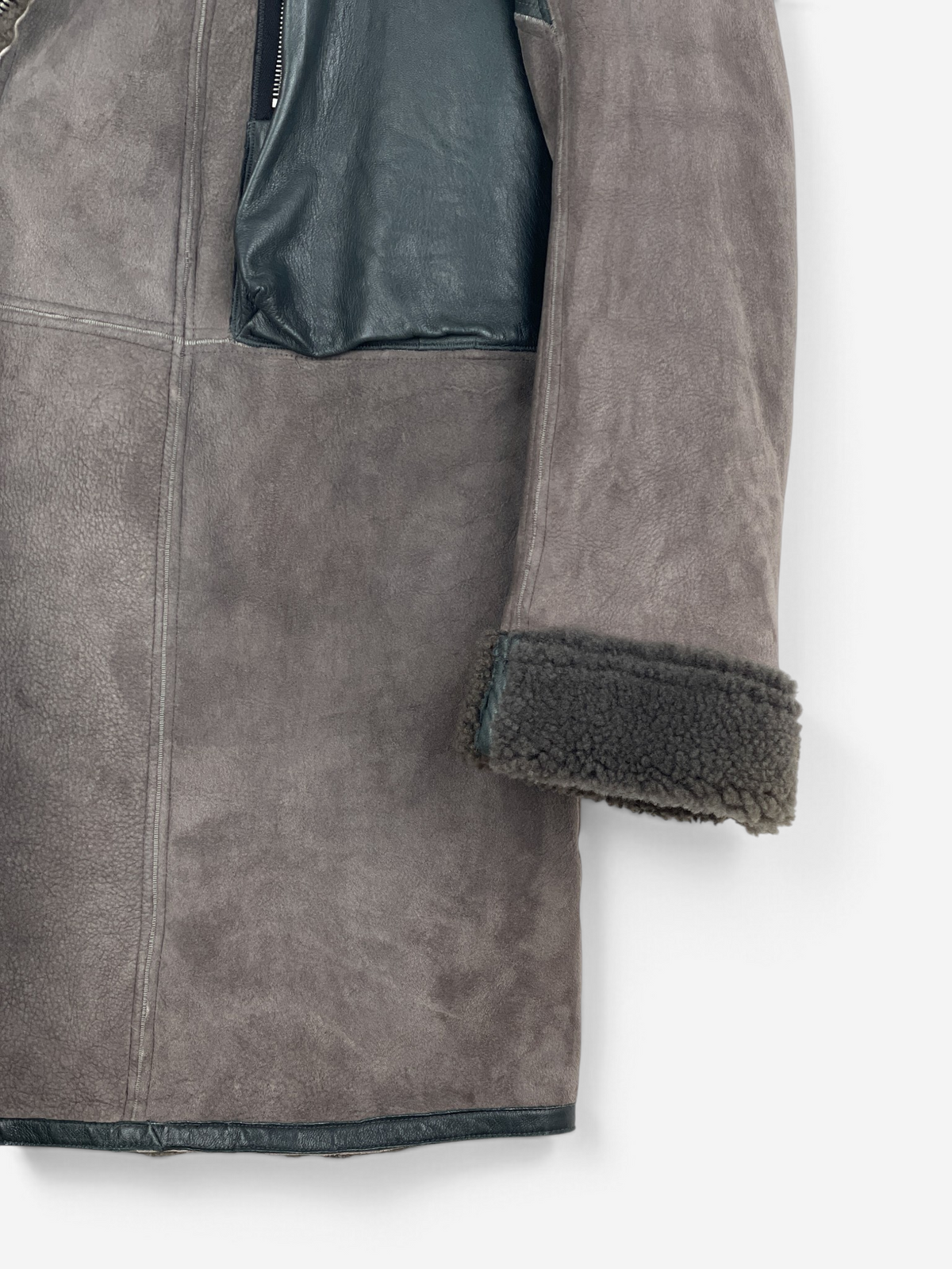 Rick Owens Sample Shearling Leather Coat