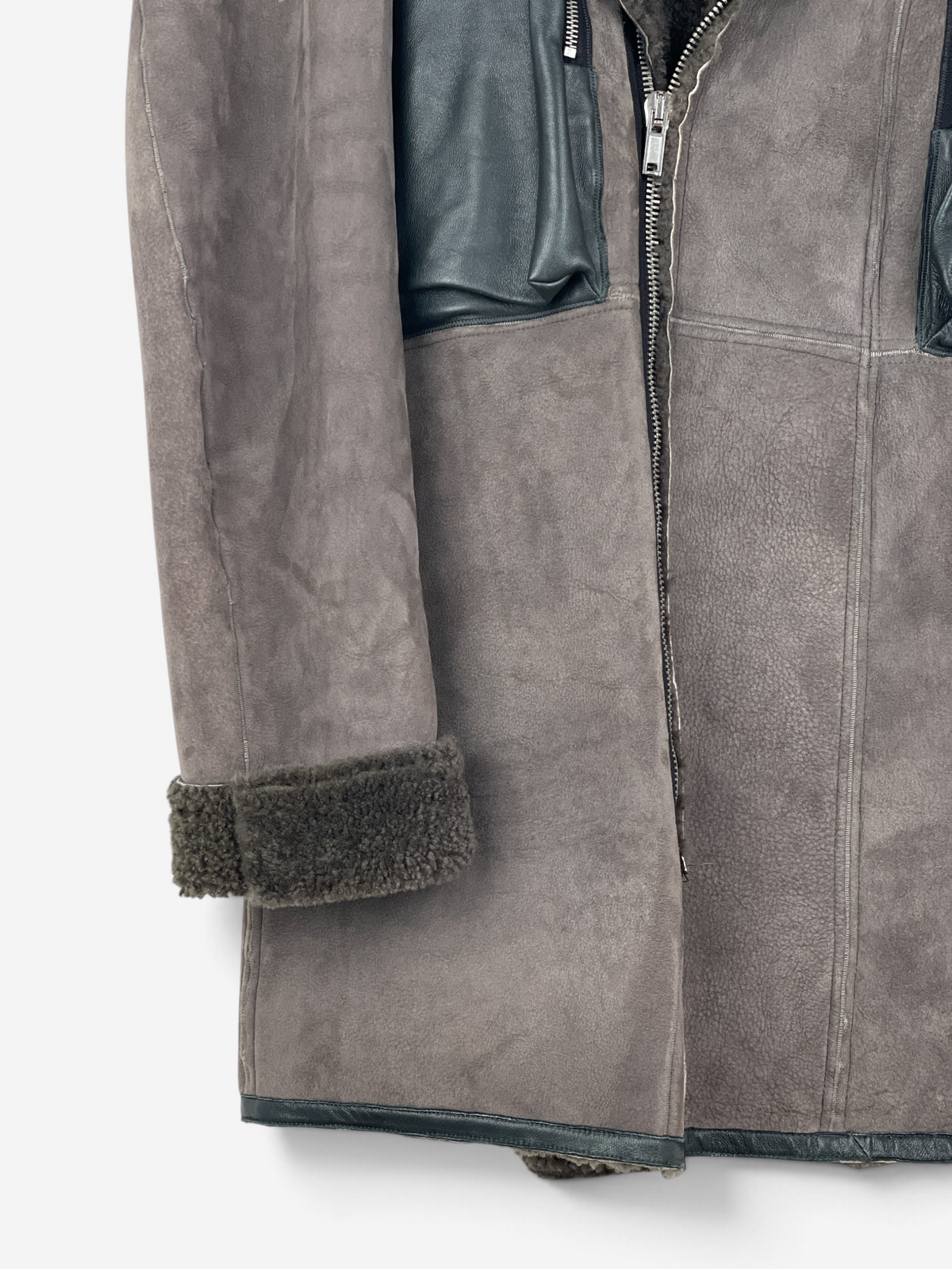 Rick Owens Sample Shearling Leather Coat