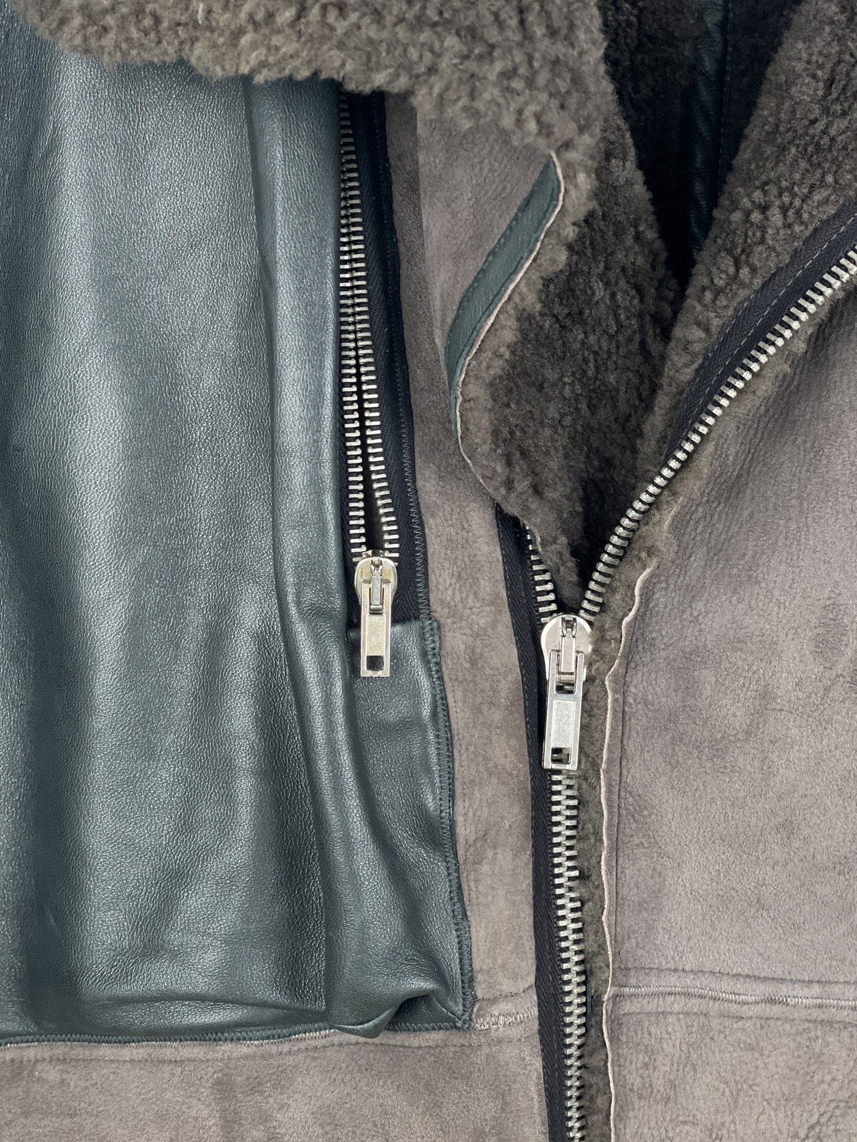 Rick Owens Sample Shearling Leather Coat
