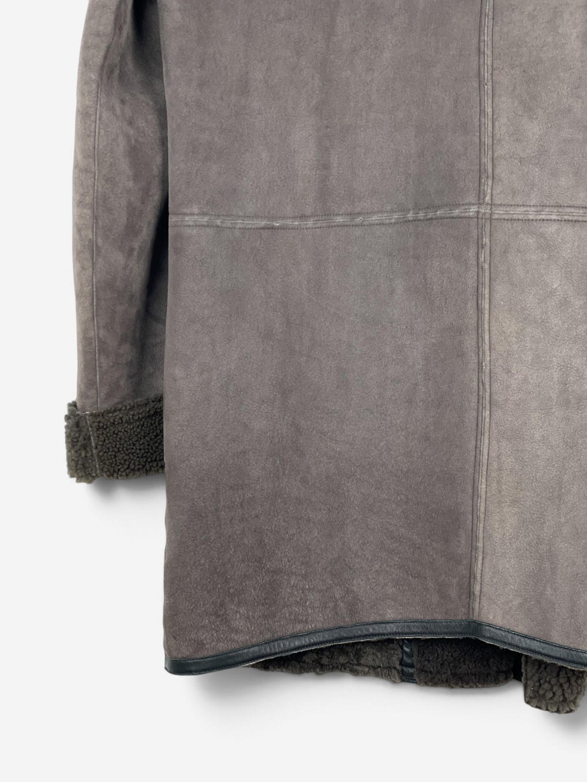 Rick Owens Sample Shearling Leather Coat