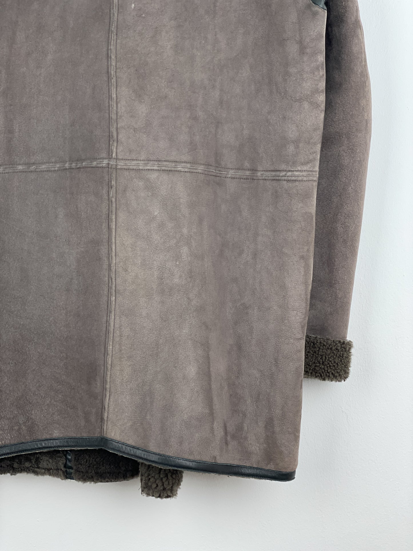 Rick Owens Sample Shearling Leather Coat