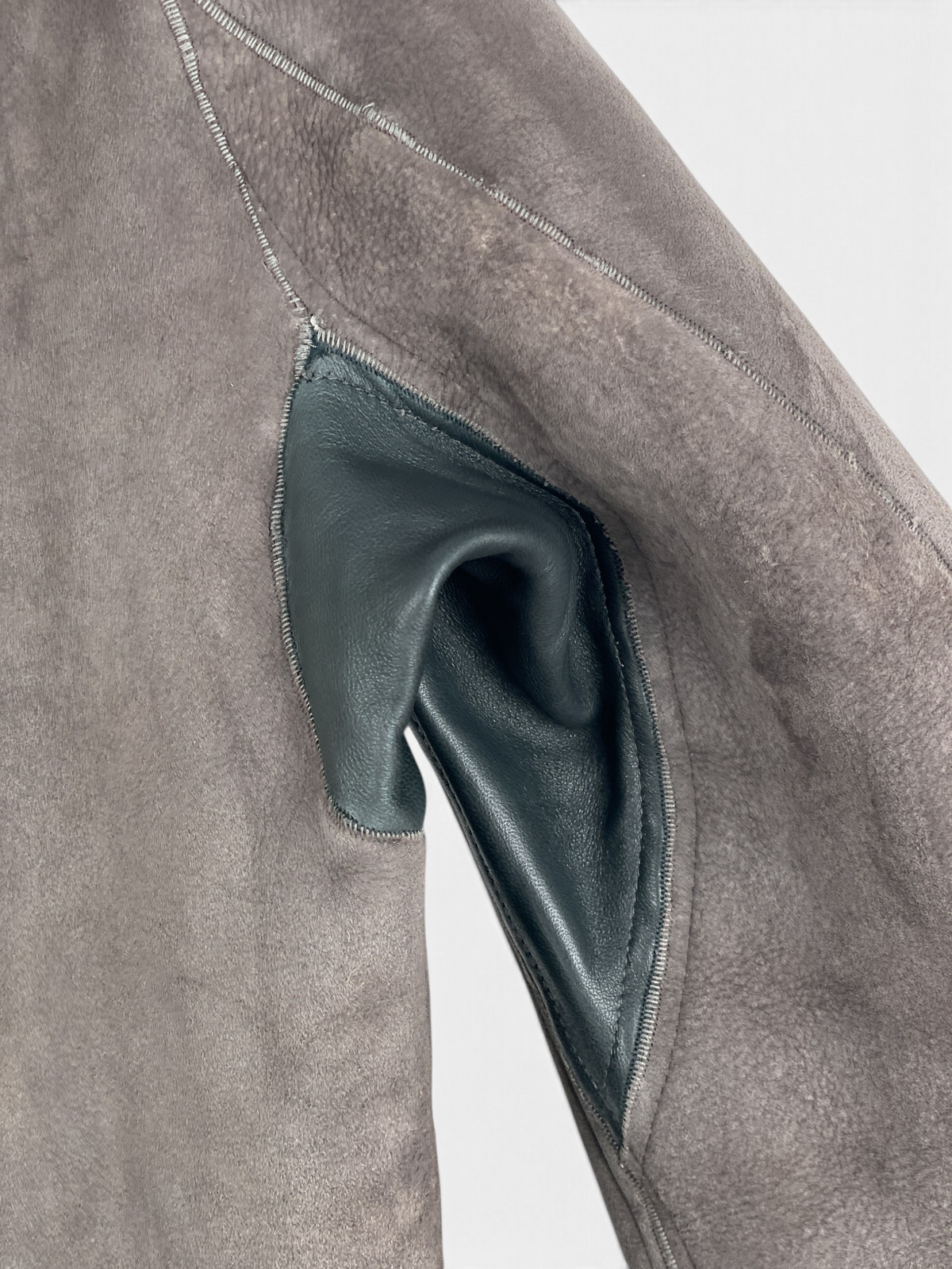 Rick Owens Sample Shearling Leather Coat