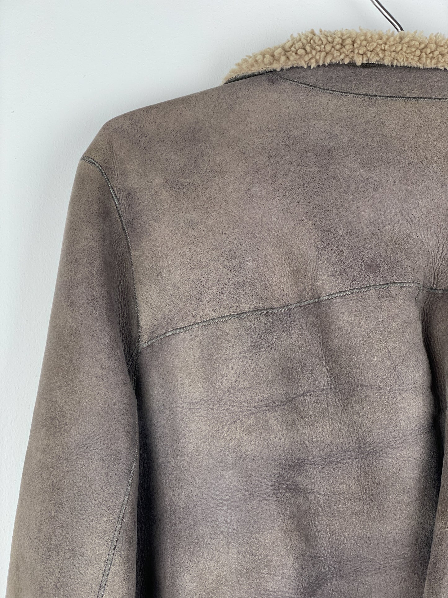 Rick Owens AW10 'Gleam' Belted Shearling Leather Jacket