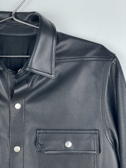 Rick Owens AW22 'Strobe' Leather Porterville Overshirt