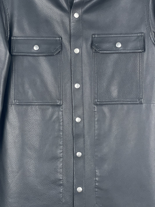 Rick Owens AW22 'Strobe' Leather Porterville Overshirt – photo 6
