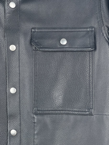 Rick Owens AW22 'Strobe' Leather Porterville Overshirt