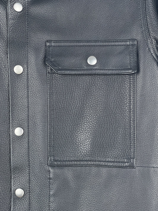Rick Owens AW22 'Strobe' Leather Porterville Overshirt – photo 8