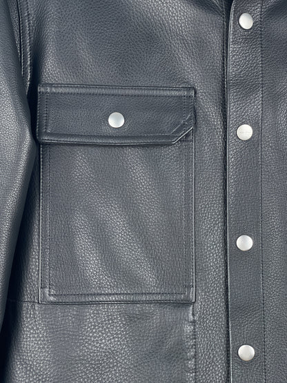 Rick Owens AW22 'Strobe' Leather Porterville Overshirt