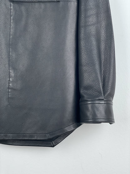 Rick Owens AW22 'Strobe' Leather Porterville Overshirt