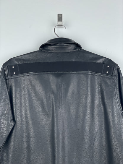 Rick Owens AW22 'Strobe' Leather Porterville Overshirt