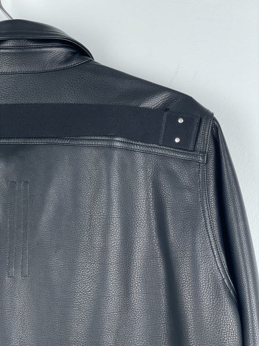 Rick Owens AW22 'Strobe' Leather Porterville Overshirt – photo 13