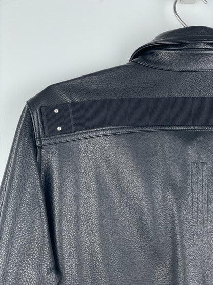 Rick Owens AW22 'Strobe' Leather Porterville Overshirt