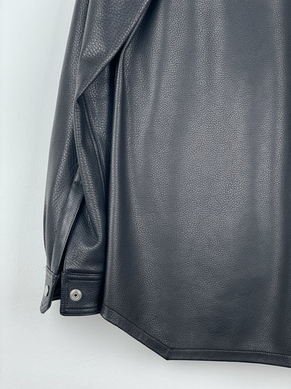 Rick Owens AW22 'Strobe' Leather Porterville Overshirt