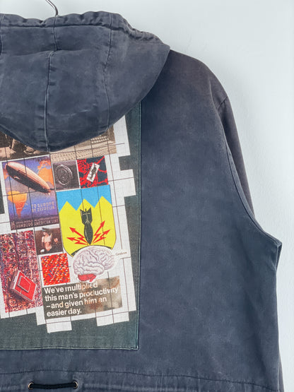 Raf Simons AW03 'Closer' Peter Saville Collage Backprint Parka
