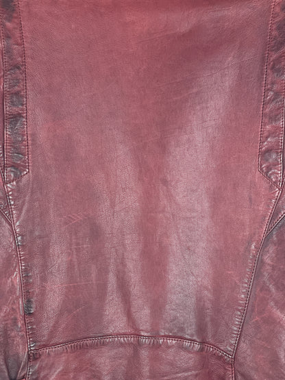 Balmain AW13 Decarnin Oxblood Biker Leather Jacket