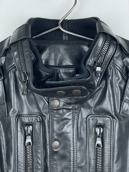 Balmain SS10 Decarnin Bondage Strap Militant Leather Jacket