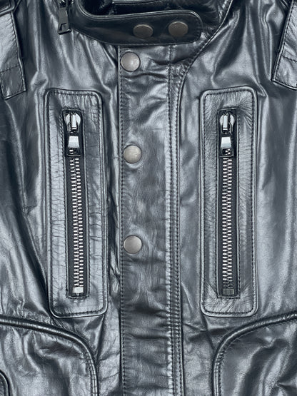 Balmain SS10 Decarnin Bondage Strap Militant Leather Jacket