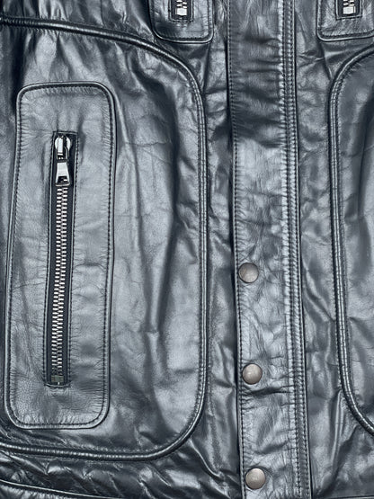 Balmain SS10 Decarnin Bondage Strap Militant Leather Jacket