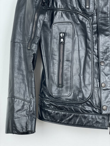 Balmain SS10 Decarnin Bondage Strap Militant Leather Jacket
