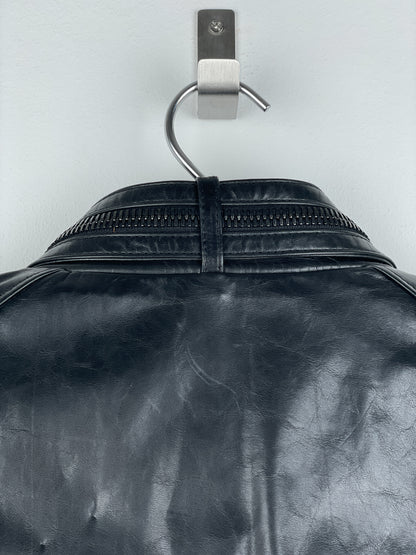 Balmain SS10 Decarnin Bondage Strap Militant Leather Jacket