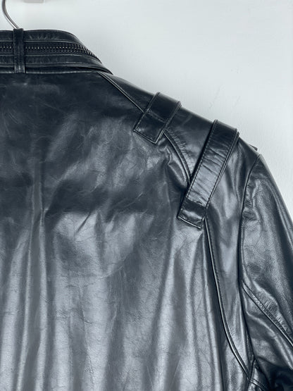 Balmain SS10 Decarnin Bondage Strap Militant Leather Jacket