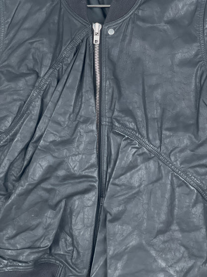 Rick Owens SS16 'Cyclops' Draped Ripple Leather Bomber Jacket