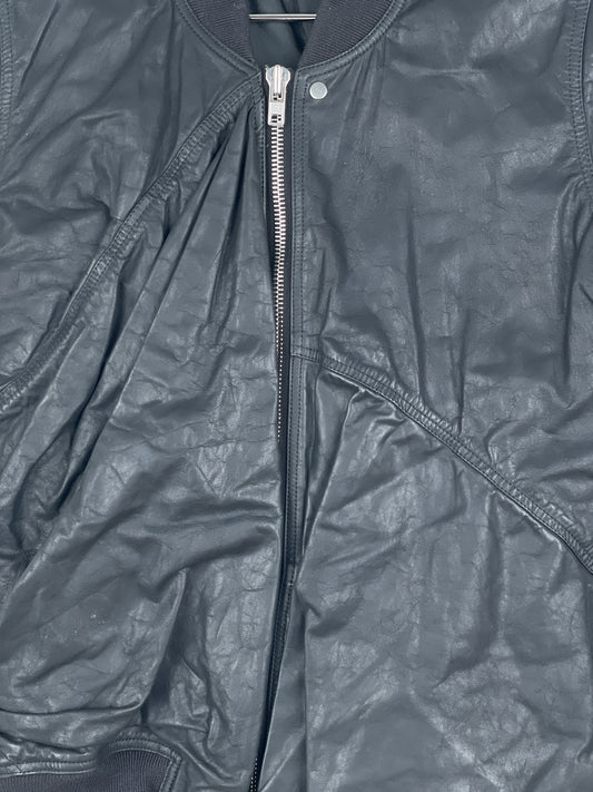 Rick Owens SS16 'Cyclops' Draped Ripple Leather Bomber Jacket – photo 9