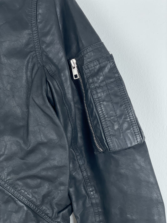 Rick Owens SS16 'Cyclops' Draped Ripple Leather Bomber Jacket – photo 6