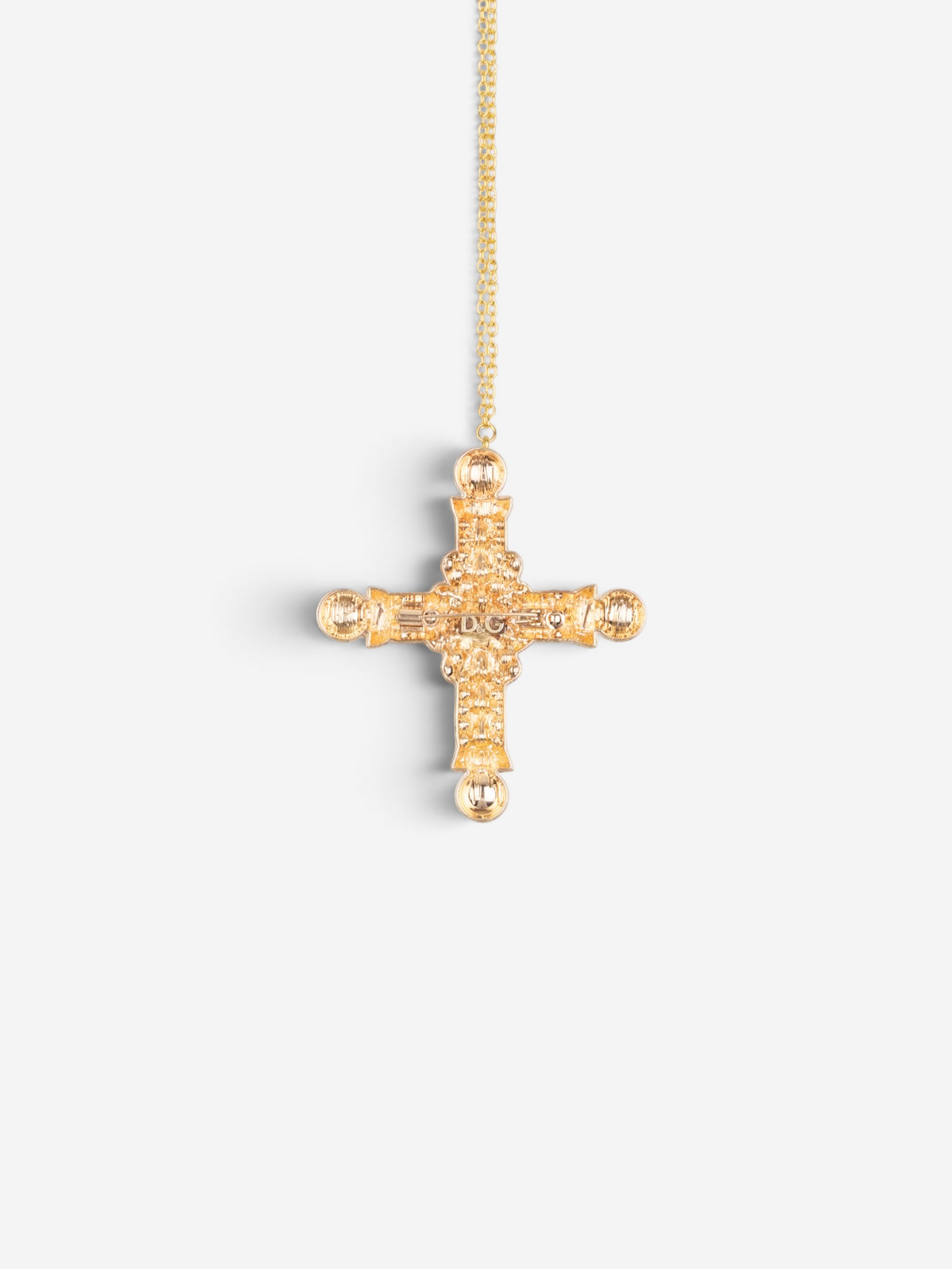 Dolce & Gabbana 2000s Gold-Colored Pearl Cross Necklace – photo 5