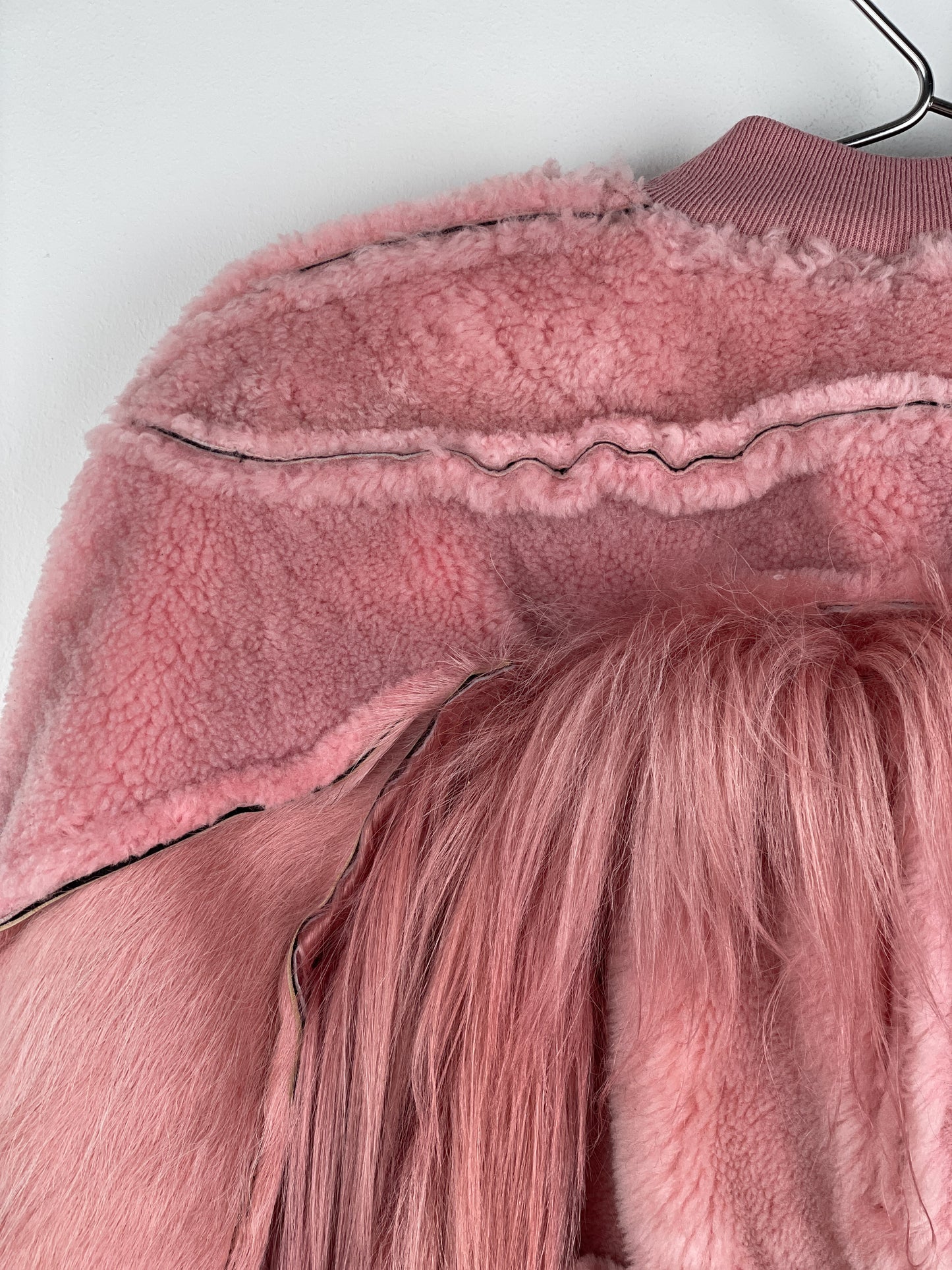 Rick Owens AW22 'Strobe' Cropped Collage Pony Hair Fur Bomber Jacket