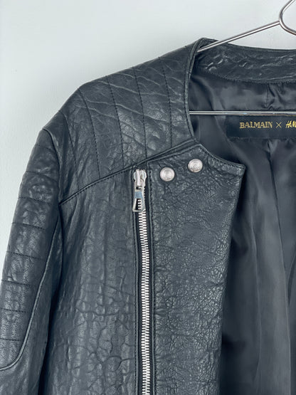 Balmain x H&M AW15 Double-Zipper Biker Leather Jacket
