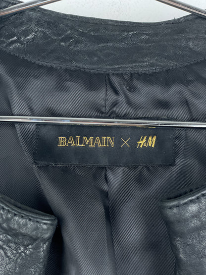 Balmain x H&M AW15 Double-Zipper Biker Leather Jacket