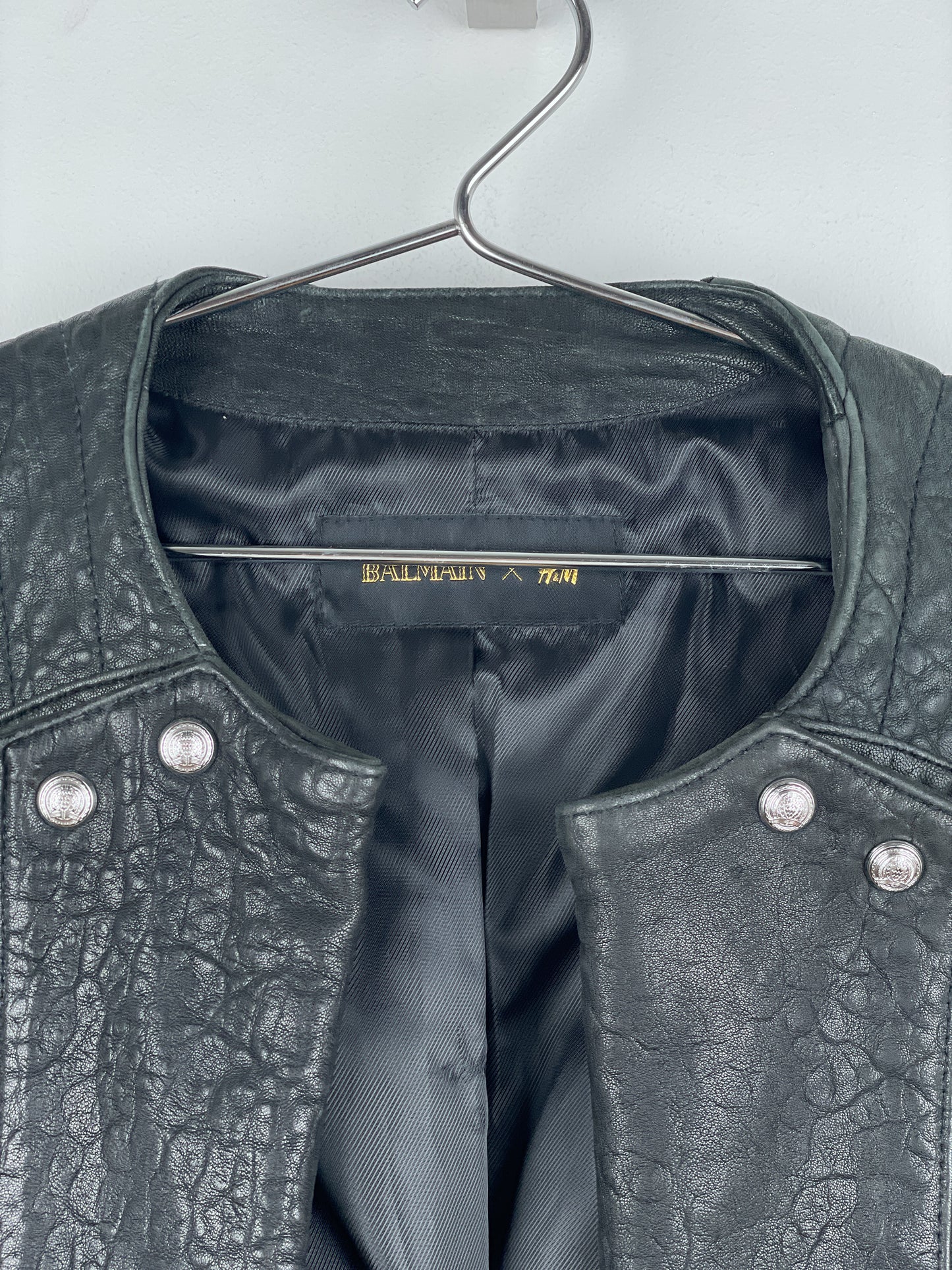 Balmain x H&M AW15 Double-Zipper Biker Leather Jacket